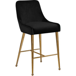 Meridian Owen Black Velvet Stool