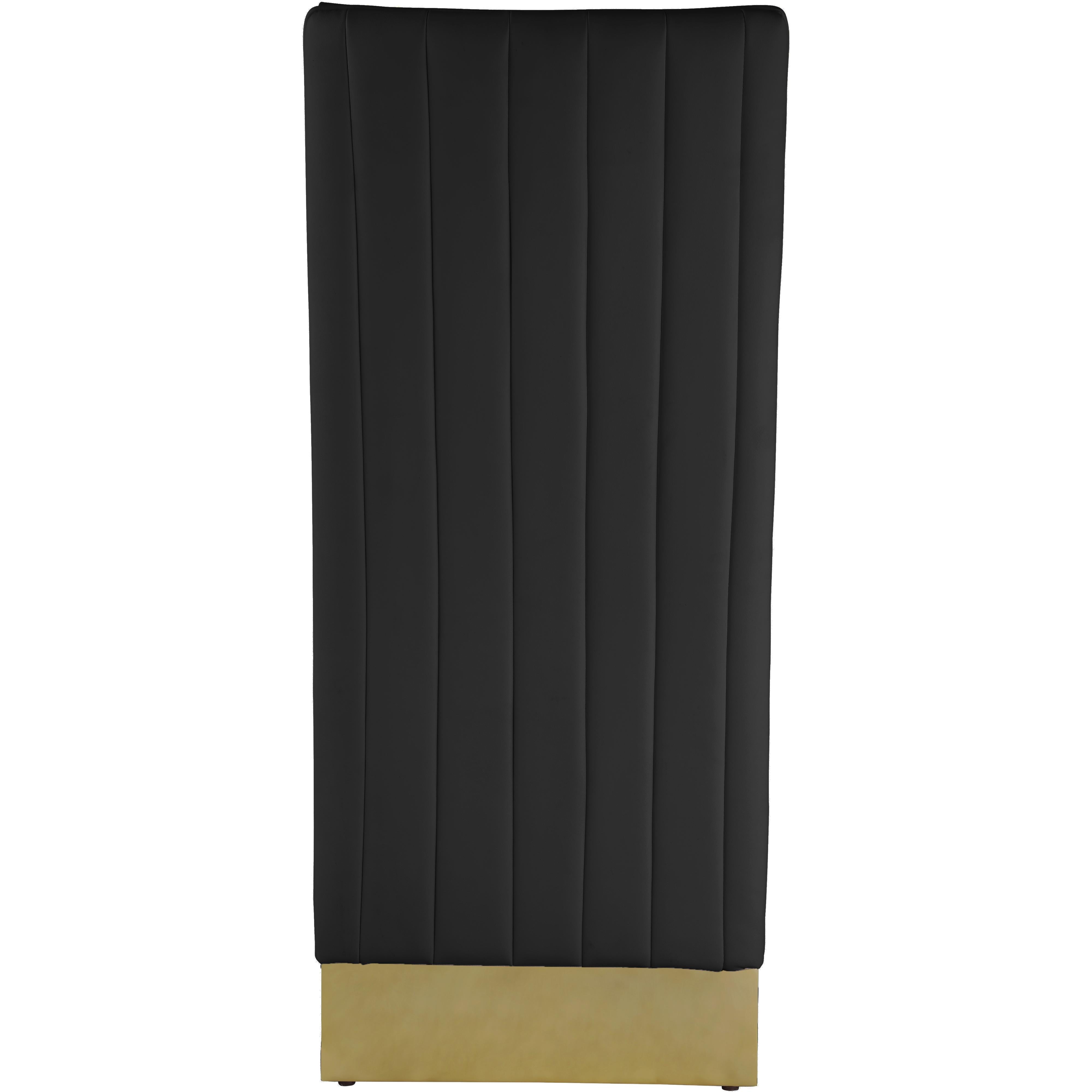 Meridian Porsha Black Vegan Leather Dining Chair