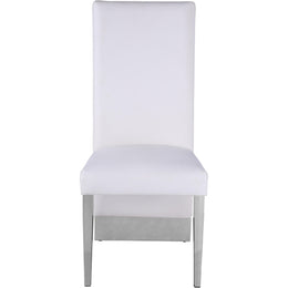 Meridian Porsha White Vegan Leather Dining Chair