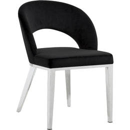 Meridian Roberto Black Velvet Dining Chair