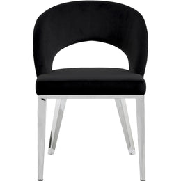 Meridian Roberto Black Velvet Dining Chair