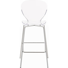 Meridian Clarion Chrome Metal Stool