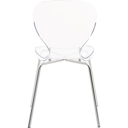 Meridian Clarion Chrome Metal Dining Chair