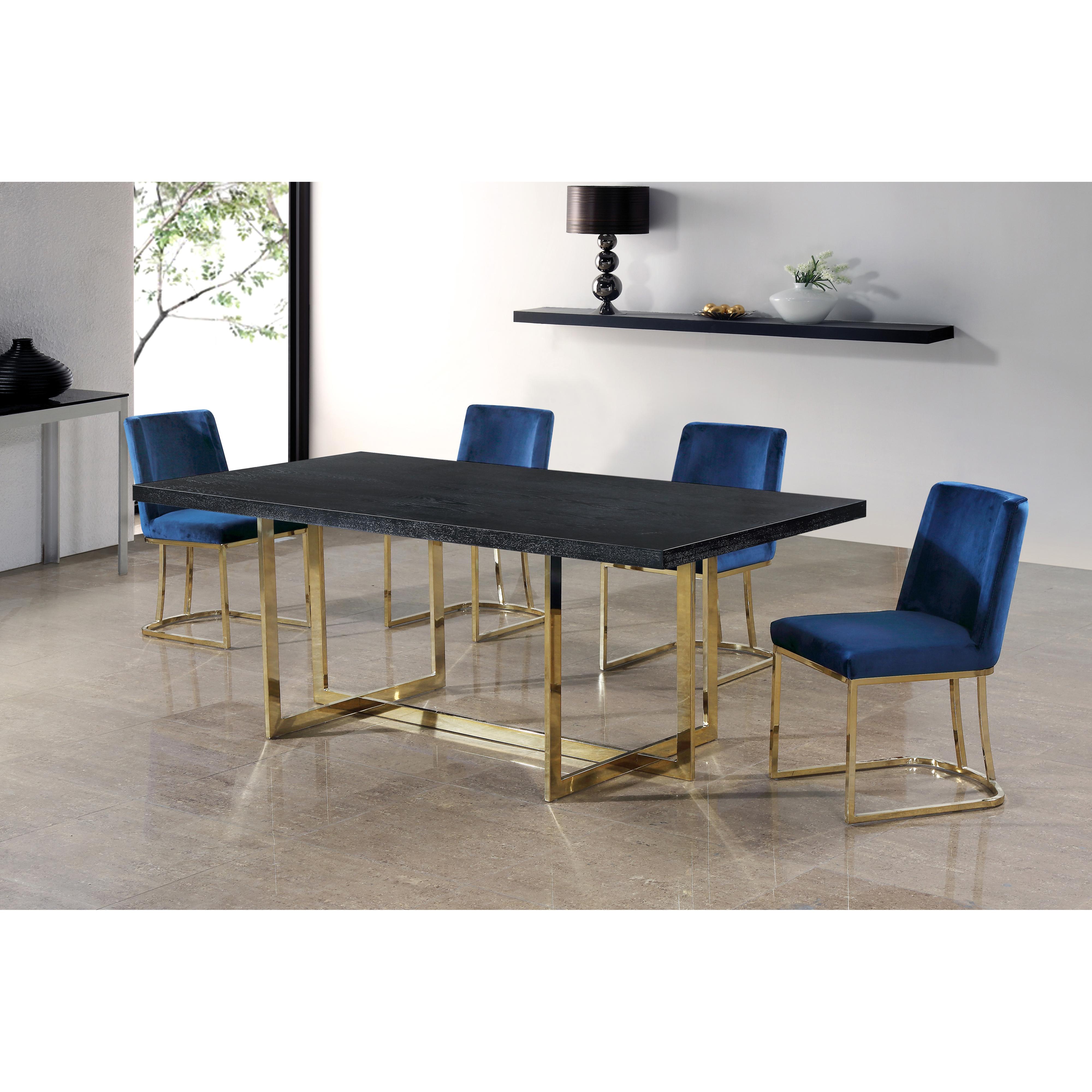 Meridian Heidi Navy Velvet Dining Chair