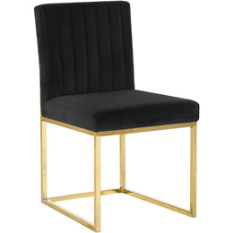 Meridian Giselle Black Velvet Dining Chair