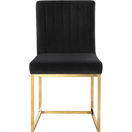 Meridian Giselle Black Velvet Dining Chair