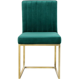 Meridian Giselle Green Velvet Dining Chair