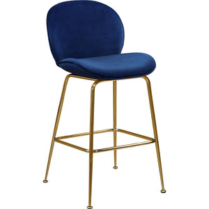 Meridian Paris Navy Velvet Stool