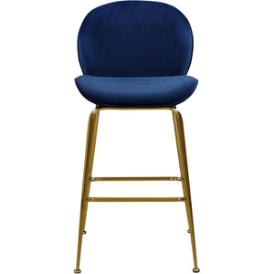 Meridian Paris Navy Velvet Stool