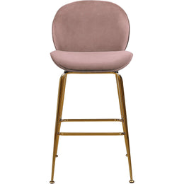 Meridian Paris Pink Velvet Stool