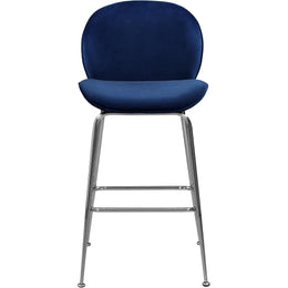 Meridian Paris Navy Velvet Stool