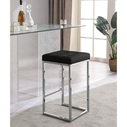 Meridian Nicola Black Vegan Leather Stool