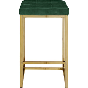 Meridian Nicola Green Velvet Stool