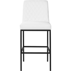 Meridian Bryce White Vegan Leather Stool