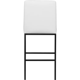 Meridian Bryce White Vegan Leather Stool