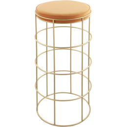 Meridian Rebar Mango Velvet Bar Stool