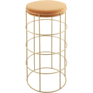 Meridian Rebar Mango Velvet Bar Stool