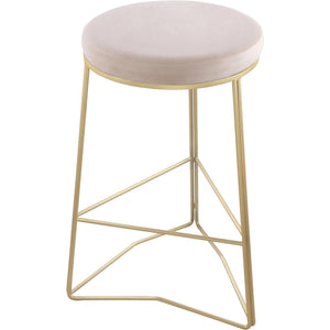 Meridian Tres Cream Velvet Counter Stool
