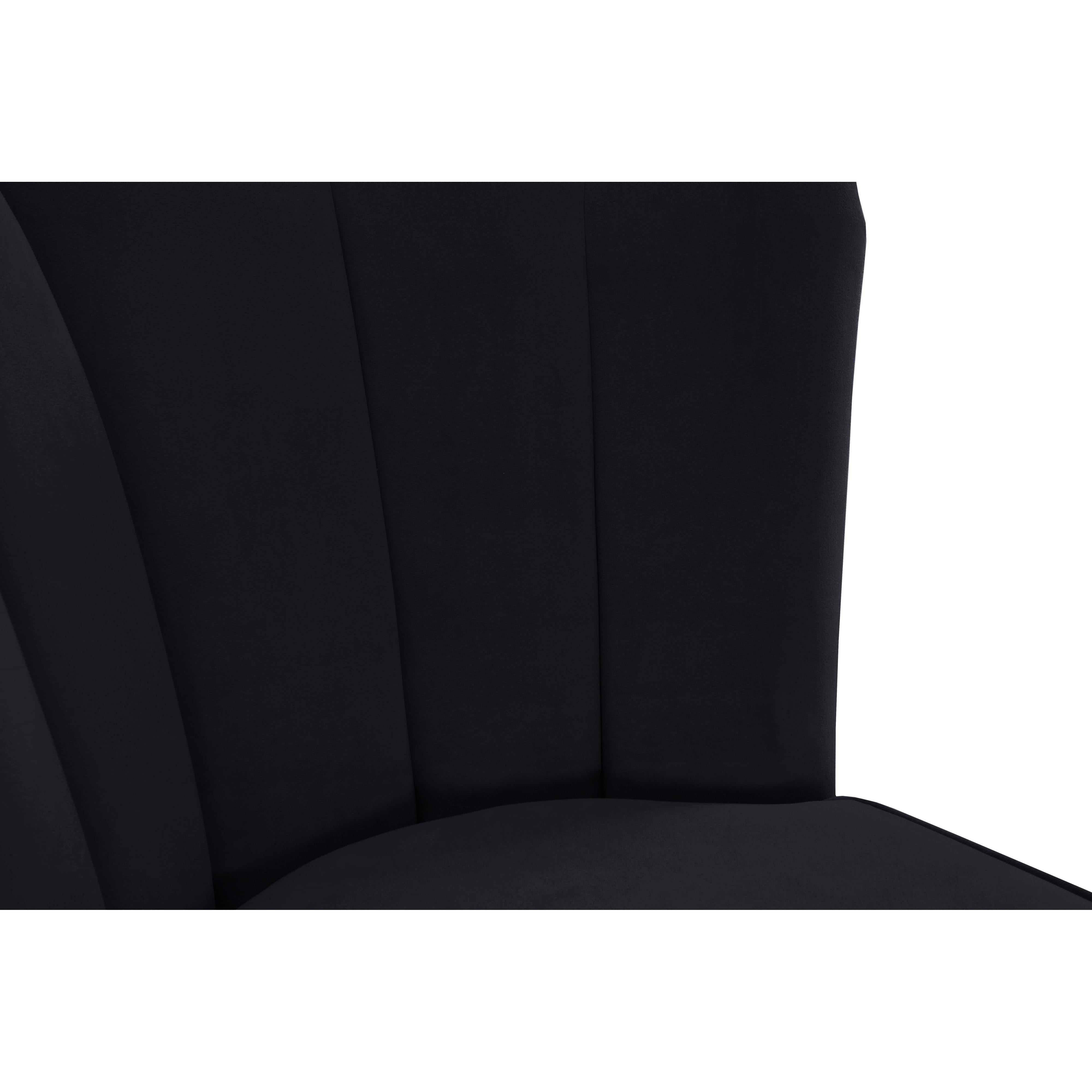 Meridian Lily Black Velvet Stool
