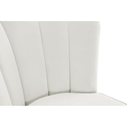 Meridian Lily Cream Velvet Stool