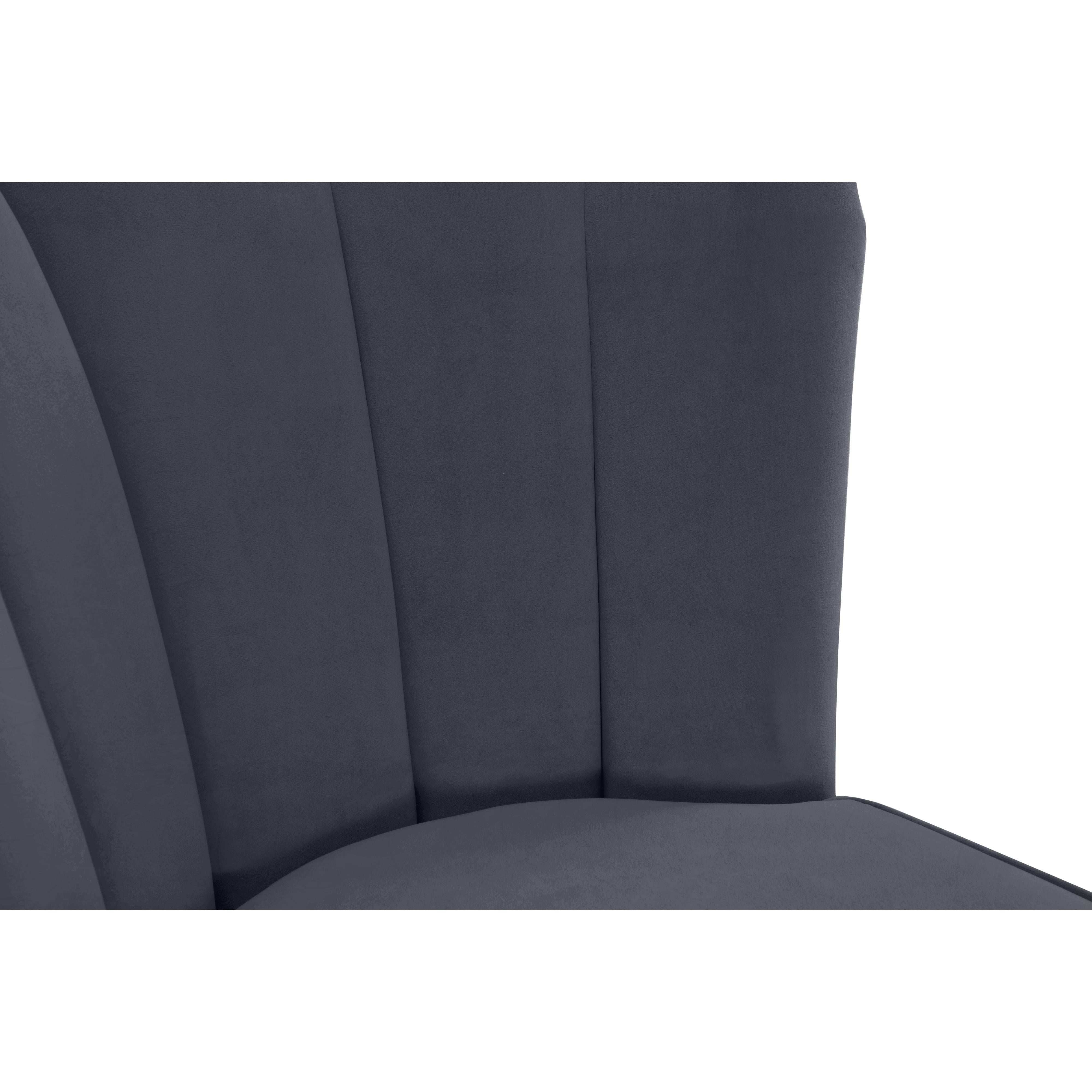 Meridian Lily Grey Velvet Stool