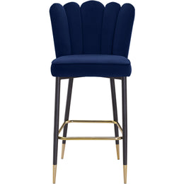 Meridian Lily Navy Velvet Stool