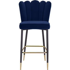 Meridian Lily Navy Velvet Stool