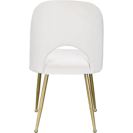 Meridian Logan Cream Velvet Dining Chair