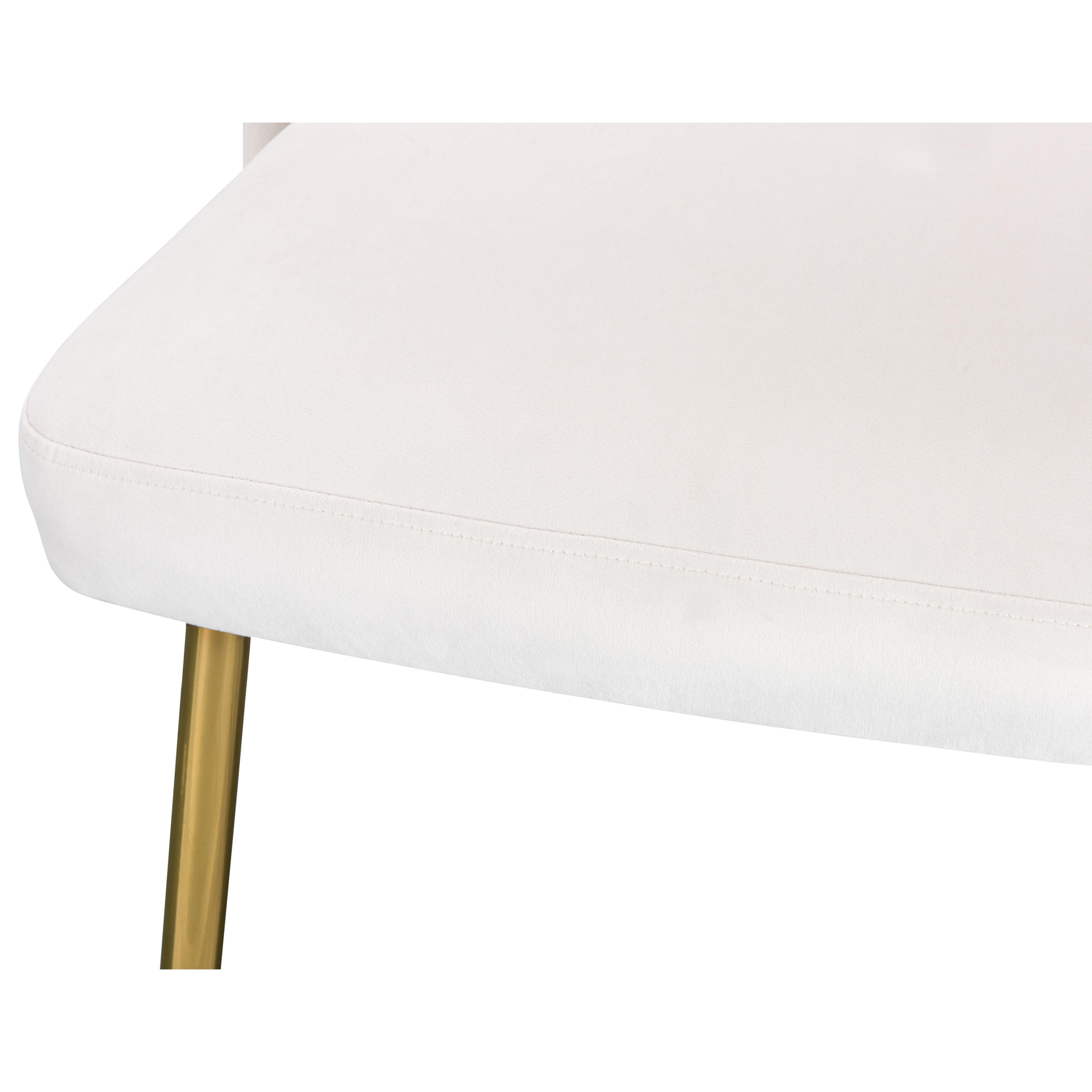 Meridian Logan Cream Velvet Dining Chair