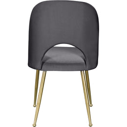 Meridian Logan Grey Velvet Dining Chair