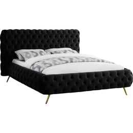 Meridian Delano Black Velvet King Bed