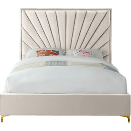 Meridian Eclipse Cream Velvet Full Bed