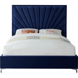 Meridian Eclipse Navy Velvet Full Bed