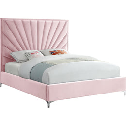Meridian Eclipse Pink Velvet Full Bed