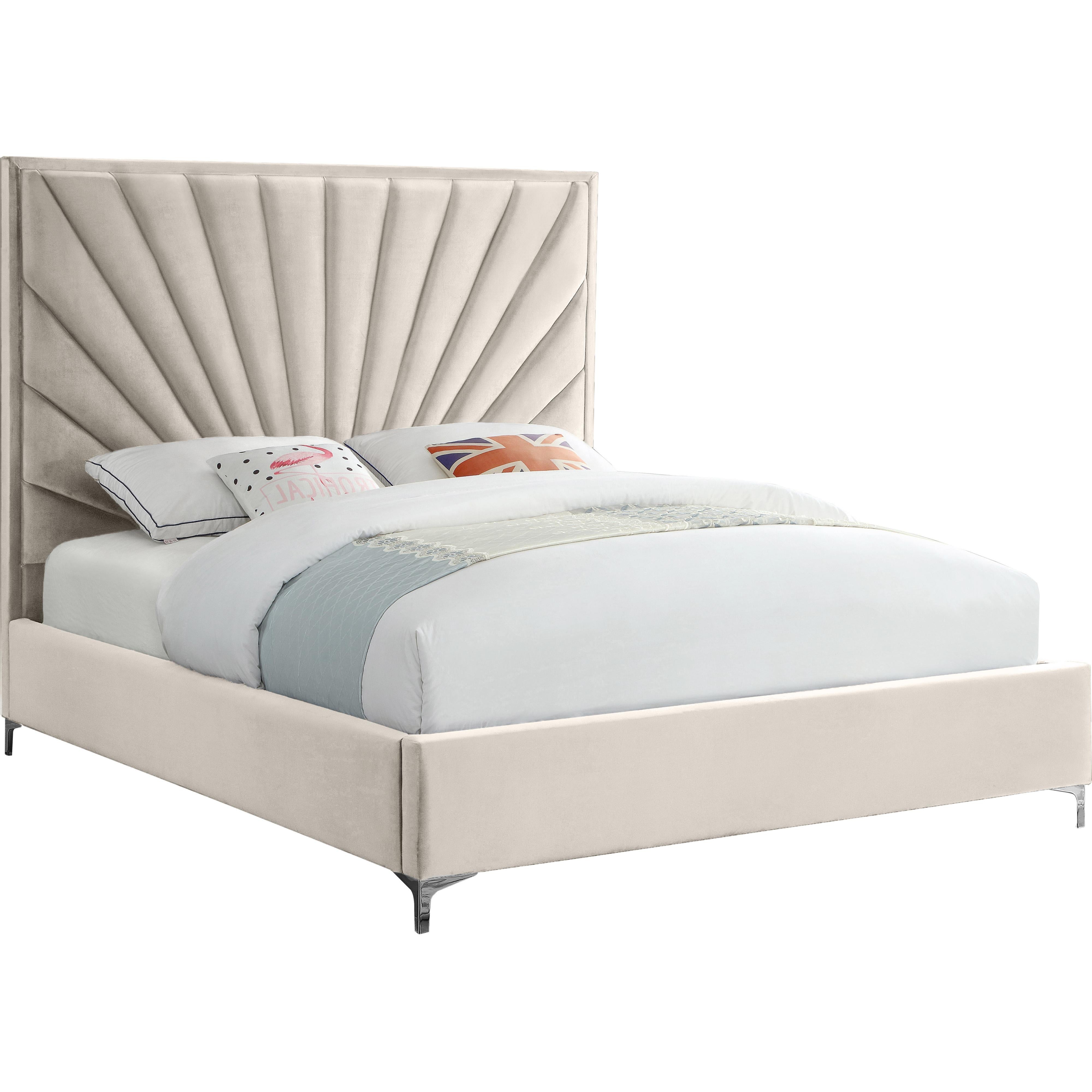 Meridian Eclipse Cream Velvet King Bed