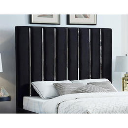 Meridian Enzo Black Velvet King Bed