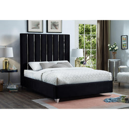 Meridian Enzo Black Velvet King Bed