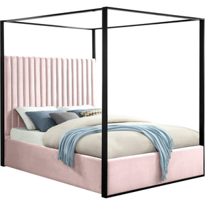 Meridian Jax Pink Velvet King Bed