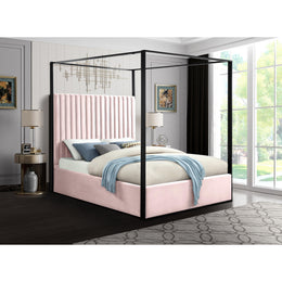 Meridian Jax Pink Velvet King Bed