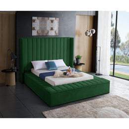 Meridian Kiki Green Velvet Full Bed (3 Boxes)