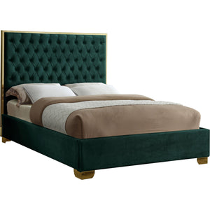 Meridian Lana Green Velvet Full Bed