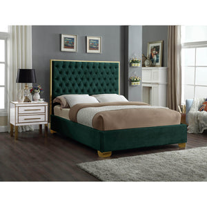 Meridian Lana Green Velvet King Bed