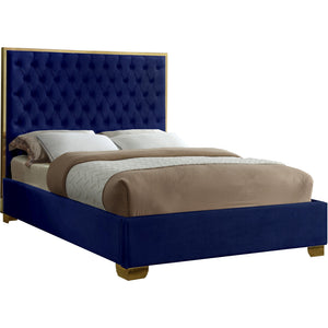 Meridian Lana Navy Velvet King Bed