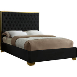 Meridian Lana Black Velvet Queen Bed