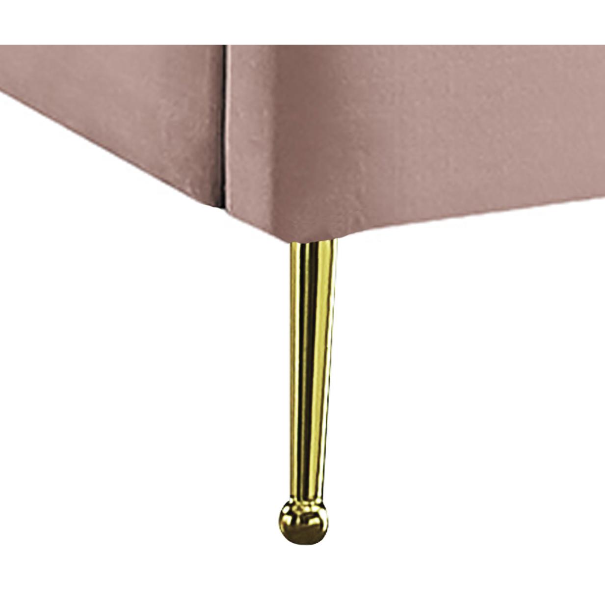 Meridian Lily Pink Velvet Full Bed