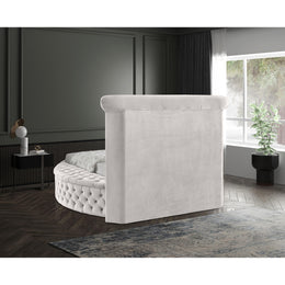 Meridian Luxus Cream Velvet Twin Bed (3 Boxes)