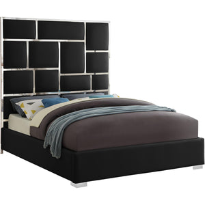 Meridian Milan Black Vegan Leather King Bed