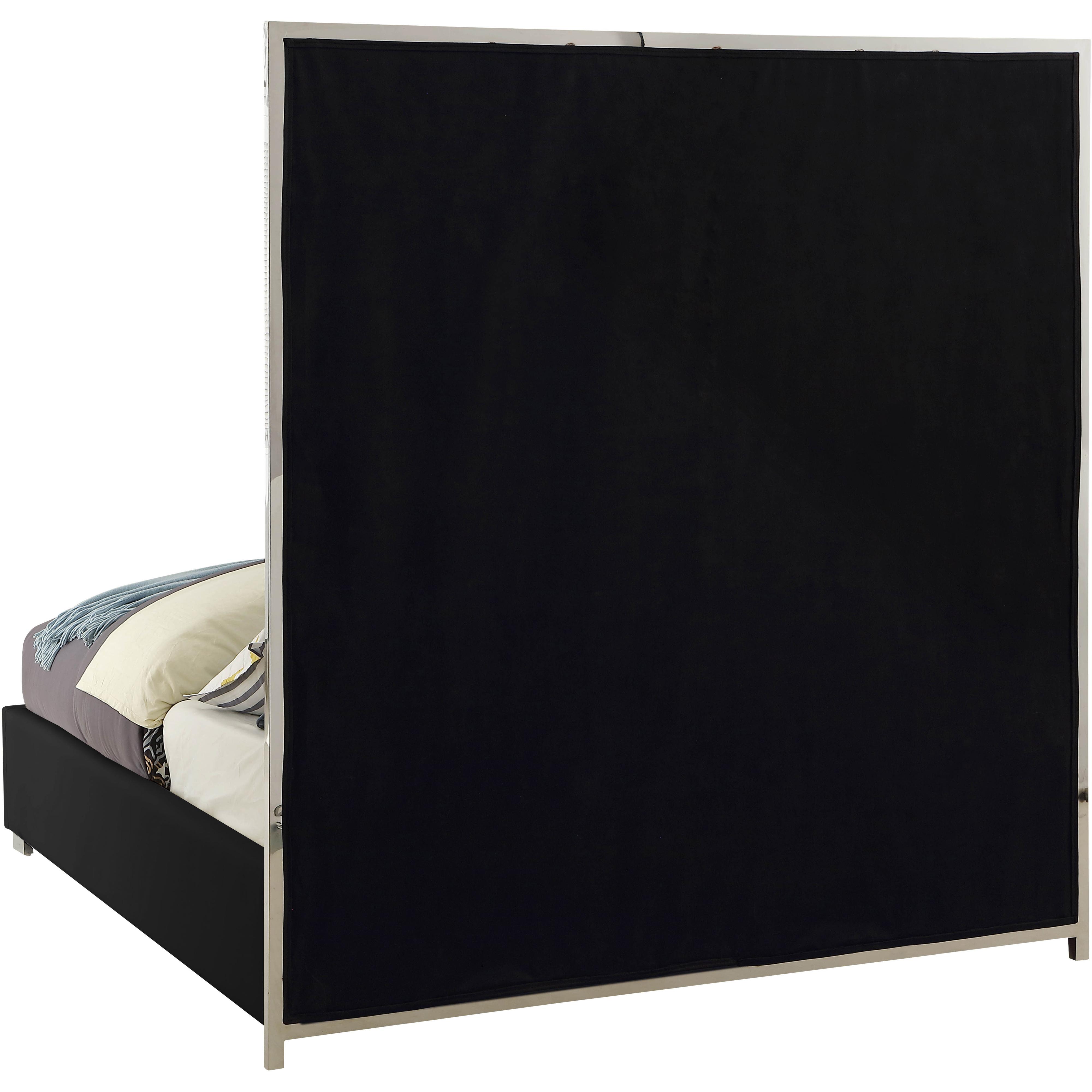 Meridian Milan Black Vegan Leather King Bed