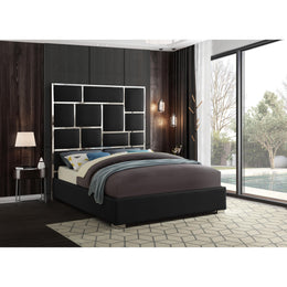 Meridian Milan Black Vegan Leather King Bed