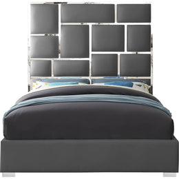 Meridian Milan Grey Vegan Leather King Bed